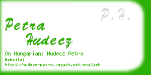 petra hudecz business card